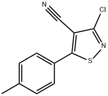3-CHLORO-5-(4-METHYLPHENYL)ISOTHIAZOLE-4-CARBONITRILE Structure