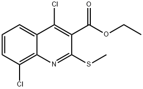 ETHYL 4,8-DICHLORO-2-(METHYLTHIO)QUINOLINE-3-CARBOXYLATE 结构式