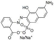 disodium 2-[(7-amino-1-hydroxy-3-sulphonato-2-naphthyl)azo]benzoate Structure