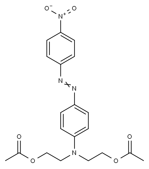 2,2'-[[4-[(4-ニトロフェニル)アゾ]フェニル]イミノ]ビスエタノールジアセタート 化学構造式