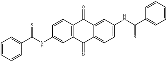 N,N'-[(9,10-ジヒドロ-9,10-ジオキソアントラセン)-2,6-ジイル]ビスベンゾチオアミド 化学構造式