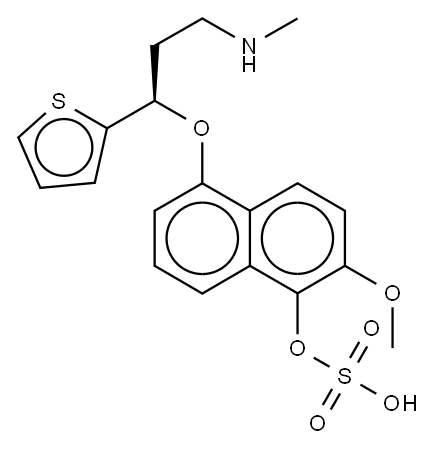 5-Hydroxy-6-methoxy Duloxetine Sulfate Sodium Salt 化学構造式