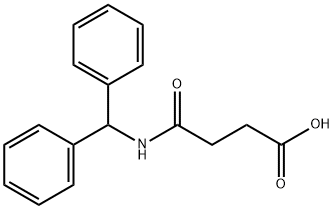 3-[(二苯基甲基)氨基甲酰基]丙酸 结构式