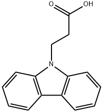 9H-カルバゾール-9-プロパン酸 化学構造式