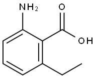 2-アミノ-6-エチル安息香酸 化学構造式