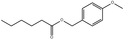 Hexanoic acid, (4-methoxyphenyl)methyl ester Structure