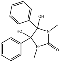 2-Imidazolidinone, 4,5-dihydroxy-1,3-dimethyl-4,5-diphenyl- Struktur
