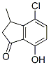 4-chloro-7-hydroxy-3-methyl-2,3-dihydroinden-1-one Struktur
