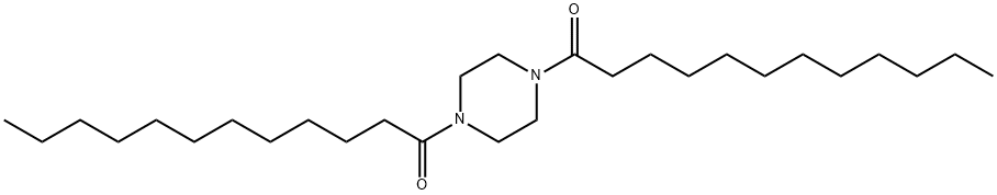1,4-bis(1-oxododecyl)piperazine Structure