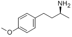 (+)-4-メトキシ-α-メチルベンゼンプロパン-1-アミン 化学構造式