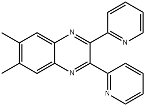 2,3-ビス(2-ピリジニル)-6,7-ジメチルキノキサリン 化学構造式