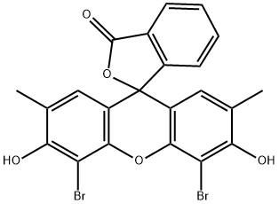 4',5'-dibromo-3',6'-dihydroxy-2',7'-dimethylspiro[isobenzofuran-1(3H),9'-[9H]xanthene]-3-one Structure