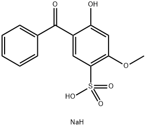 2-羟基-4-甲氧基二苯甲酮-5-磺酸钠,6628-37-1,结构式