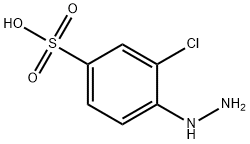 3-クロロ-4-ヒドラジノベンゼンスルホン酸 化学構造式