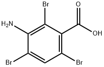 3-アミノ-2,4,6-トリブロモ安息香酸 化学構造式