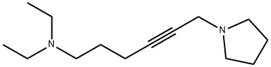 1-[6-(ジエチルアミノ)-2-ヘキシニル]ピロリジン 化学構造式