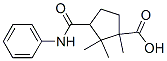 1,2,2-trimethyl-3-(phenylcarbamoyl)cyclopentane-1-carboxylic acid 化学構造式