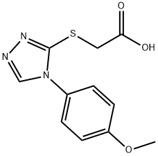 2-{[4-(4-甲氧基苯基)-4H-1,2,4-三唑-3-基]硫烷基}乙酸, 66297-67-4, 结构式
