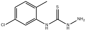 4-(5-クロロ-2-メチルフェニル)-3-チオセミカルバジド 化学構造式