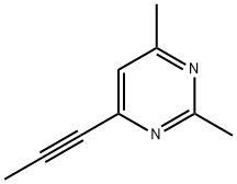 Pyrimidine, 2,4-dimethyl-6-(1-propynyl)- (9CI) Struktur