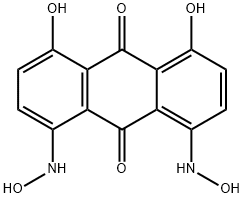 1,8-dihydroxy-4,5-bis(hydroxyamino)anthraquinone Structure
