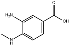 3-アミノ-4-(メチルアミノ)安息香酸 化学構造式