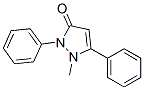 1,2-ジヒドロ-1-メチル-2,5-ジフェニル-3H-ピラゾール-3-オン 化学構造式