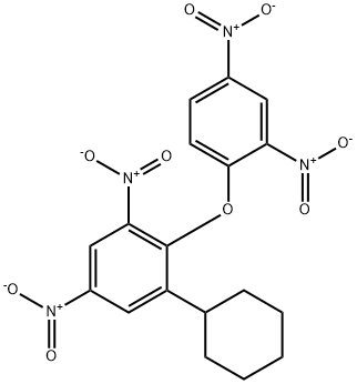 (2-シクロヘキシル-4,6-ジニトロフェニル)(2,4-ジニトロフェニル)エーテル 化学構造式