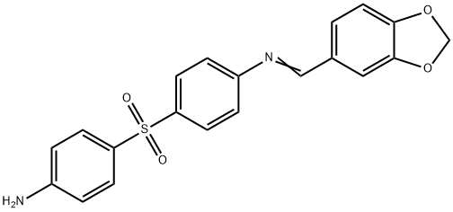 4-[4-(benzo[1,3]dioxol-5-ylmethylideneamino)phenyl]sulfonylaniline 化学構造式