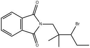 2-(3-bromo-2,2-dimethyl-pentyl)isoindole-1,3-dione Struktur