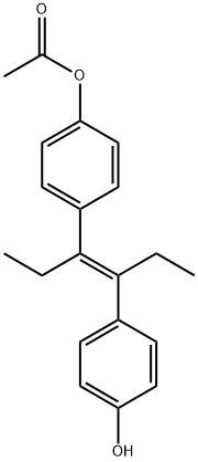 trans-Diethyl Stilbestrol Acetate Structure