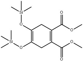 4,5-ビス[(トリメチルシリル)オキシ]-1,4-シクロヘキサジエン-1,2-ジカルボン酸ジメチル 化学構造式