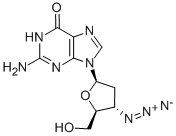 3'-叠氮基-2',3'-二脱氧鸟苷 结构式