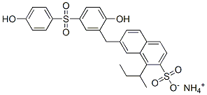 ammonium 7-[[2-hydroxy-5-[(4-hydroxyphenyl)sulphonyl]phenyl]methyl](1-methylpropyl)naphthalene-2-sulphonate Struktur