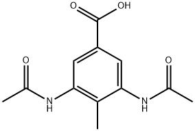 3,5-diacetamido-4-methyl-benzoic acid Structure