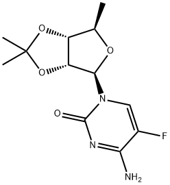 5'-Deoxy-5-fluoro-2',3'-O-isopropylidene-D-cytidine 化学構造式