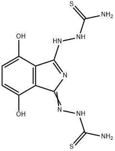 2-[3-[2-(Aminothioxomethyl)hydrazono]-4,7-dihydroxy-2,3-dihydro-1H-isoindole-1-ylidene]hydrazinecarbothioamide Struktur