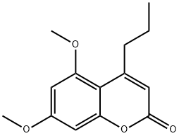 5,7-DIMETHOXY-4-PROPYL-CHROMEN-2-ONE Struktur