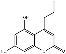 5,7-二羟基-4-丙基香豆素, 66346-59-6, 结构式