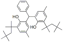 2-[[2-hydroxy-5-methyl-3-(2,4,4-trimethylpentan-2-yl)phenyl]-phenyl-me thyl]-4-methyl-6-(2,4,4-trimethylpentan-2-yl)phenol Struktur