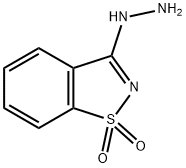 3-肼基-1,2-苯并异噻唑 1,1-二氧化物, 6635-42-3, 结构式