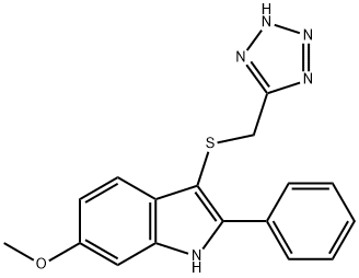 6-Methoxy-2-phenyl-3-[(1H-tetrazol-5-yl)methylthio]-1H-indole|