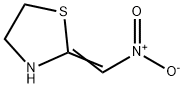 2-(ニトロメチレン)チアゾリジン 化学構造式