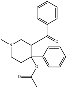 (3-benzoyl-1-methyl-4-phenyl-4-piperidyl) acetate Structure
