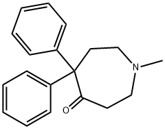 1-methyl-5,5-diphenyl-azepan-4-one 结构式