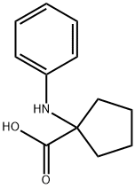 1-苯基氨基-环戊烷羧酸, 6636-94-8, 结构式