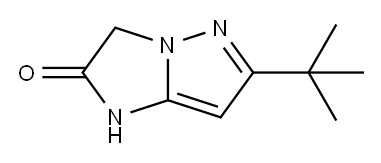 6-(叔丁基)-1H-咪唑并[1,2-B]吡唑-2(3H)-酮, 663616-22-6, 结构式