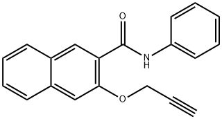 N-フェニル-3-(2-プロピニルオキシ)-2-ナフタレンカルボアミド 化学構造式