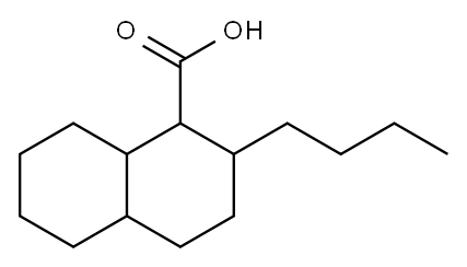 2-BUTYLDECAHYDRONAPHTHALENE-1-CARBOXYLIC ACID Structure