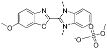 2-(6-methoxybenzoxazol-2-yl)-1,3-dimethyl-1H-benzimidazolium methyl sulphate Structure
